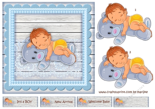New Baby Boy  Quick card