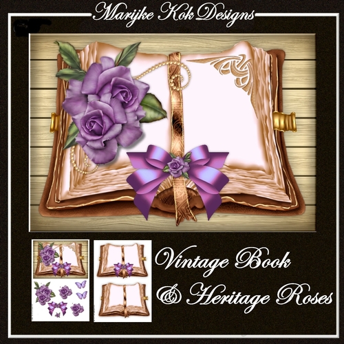 Vintage Book & Heritage Roses Mini Kit