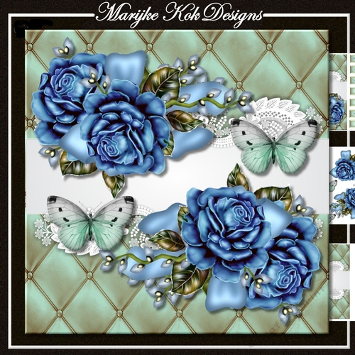 Corsage Vintage Blue Roses