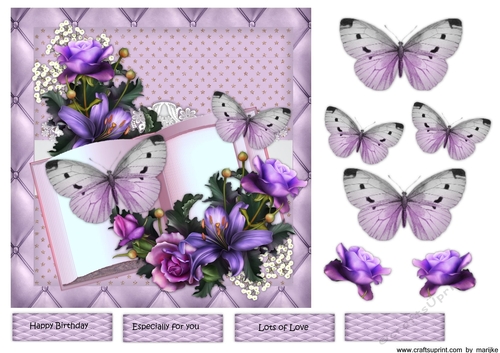 Gorgeous  Lilies, Butterflies  & Lace
