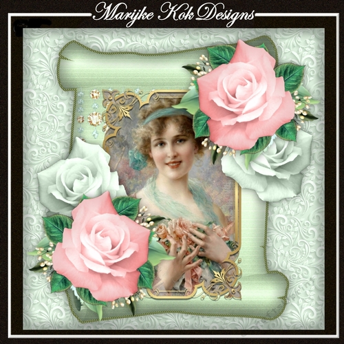 Vintage Scroll & Vintage Lady