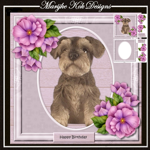 Cute  Miniature Schnauzer Puppy Mini Kit