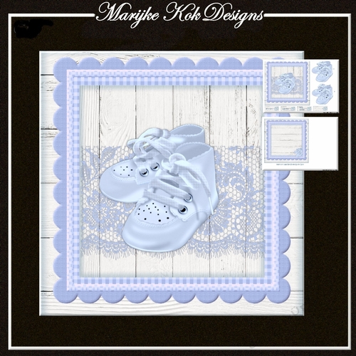 Baby Boy Shoes  7x7 Quick card