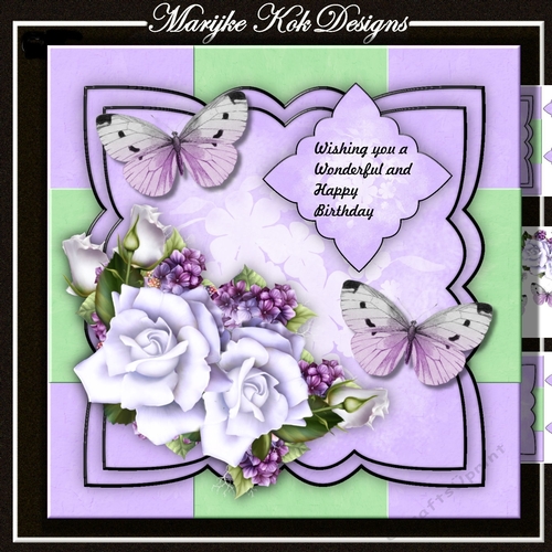 Scallop Topper Roses & Butterflies Mini Kit