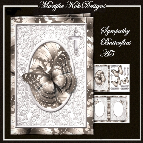 Sympathy Butterflies Silver Grey Mini Kit