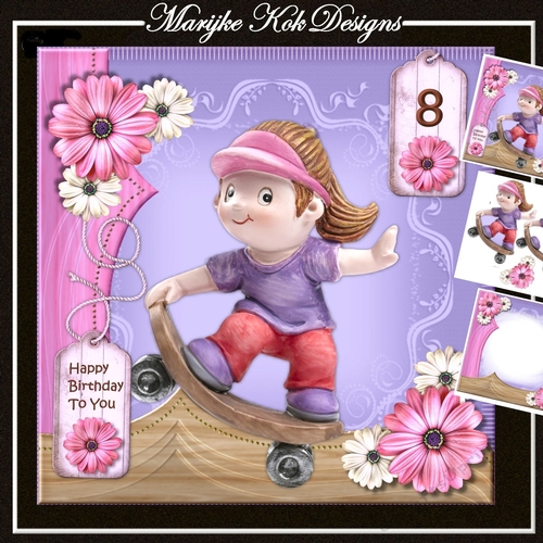 Birthday Girl Skateboard Mini Kit
