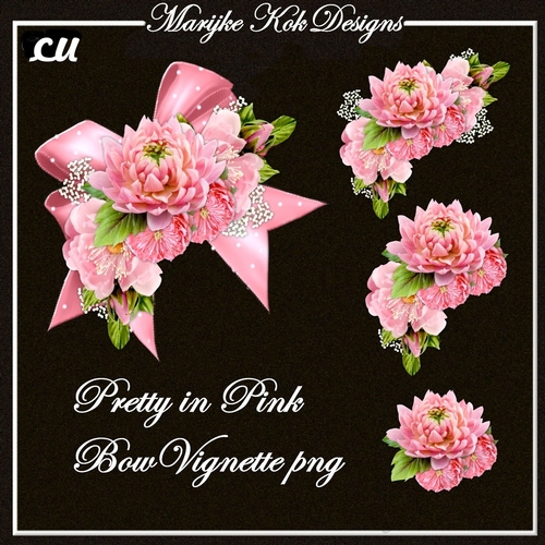 CU Pretty In Pink Bow Vignette