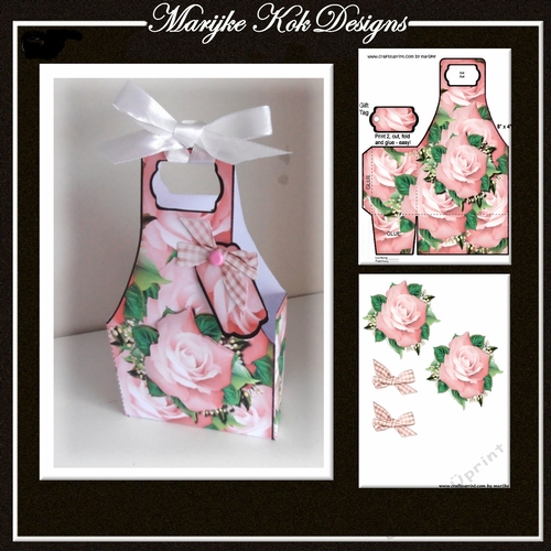 Gift bag Pink Roses Mini Kit