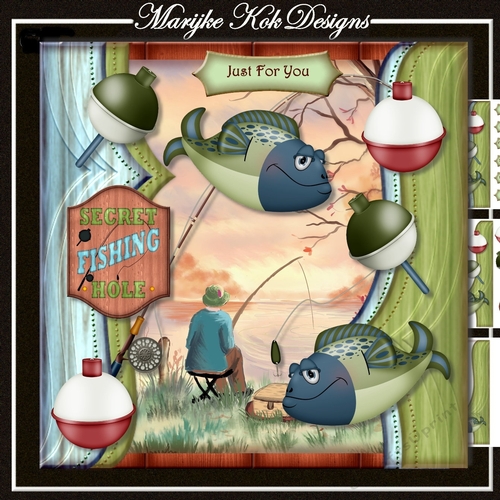 Male Card Gone Fishing Mini Kit