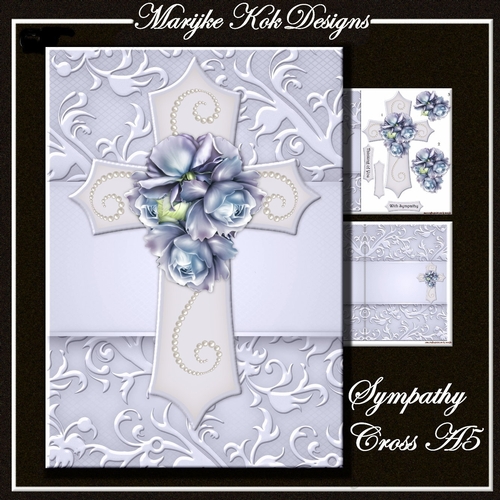 Sympathy Cross Vintage Blue