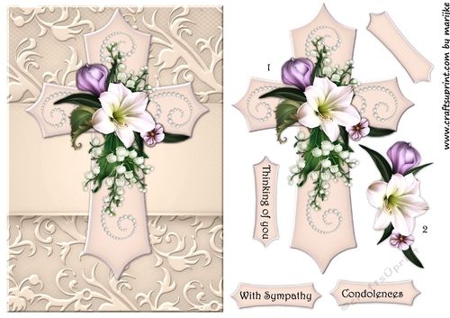 Sympathy Cross Amaryllis