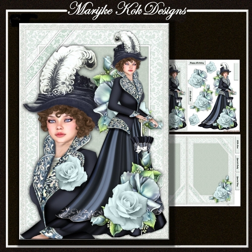 Victorian Lady & Edwardian Roses