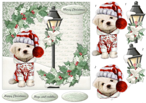Cute Puppy In The Snow 2