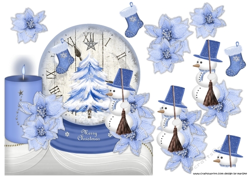 Vintage Clock  Christmas Time