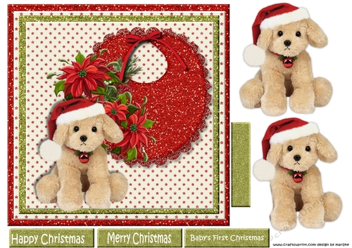 Cute Christmas  Puppy Quick card