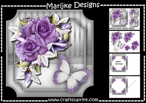 Beautiful Roses & Butterfly Mini Kit