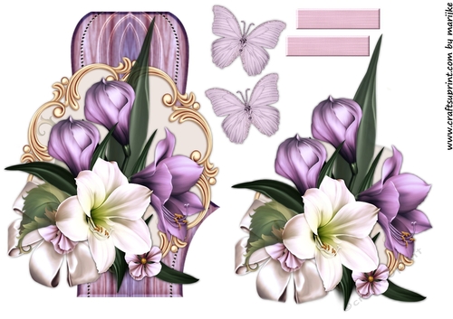 Card Topper Purple beauty 1