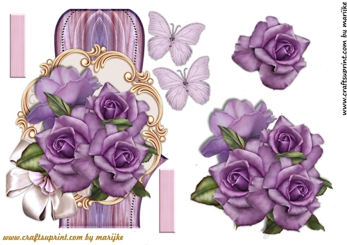Card Topper Purple beauty 3
