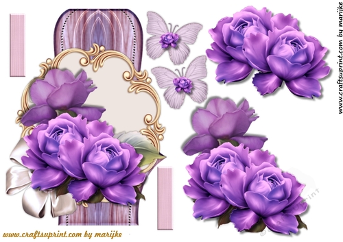 Card Topper Purple beauty 4