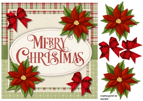 Christmas  Bows  & Poinsettias