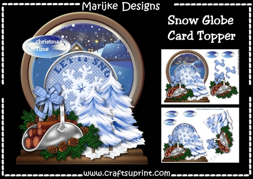 Let it Snow Globe Card Topper