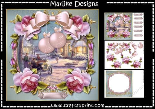 Romantic Christmas In Pink mini Kit