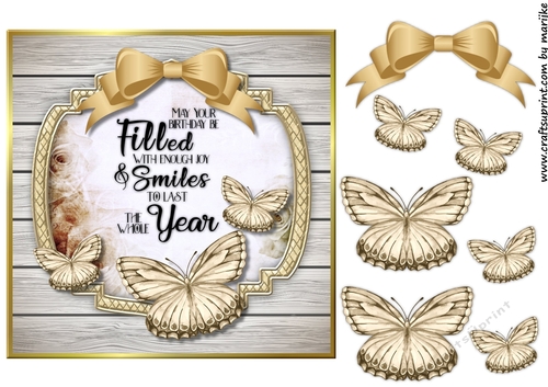 Birthday Butterflies Quick Card