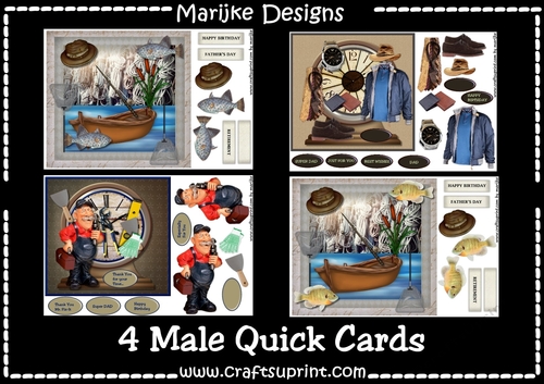 Male card Kit 4  Designs