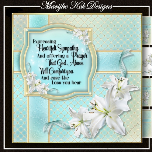Heavenly Lilies Sympathy card Mini Kit