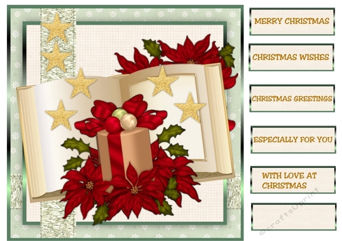 Card Topper Christmas Presents Book