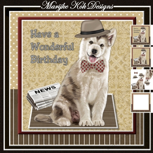 Male Card Birthday Dog