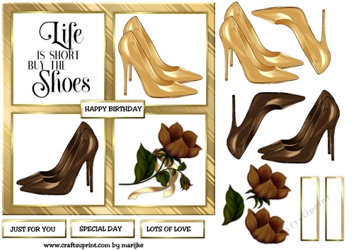 Fabulous Shoes Gold & Brown
