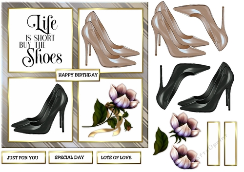 Fabulous Shoes Grey & Light Grey