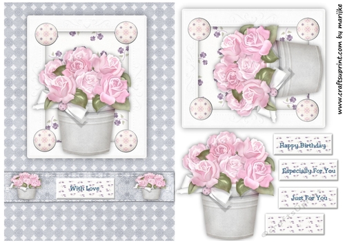 A5  Roses Bucket