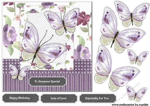 Quick Card  Butterfly Kisses