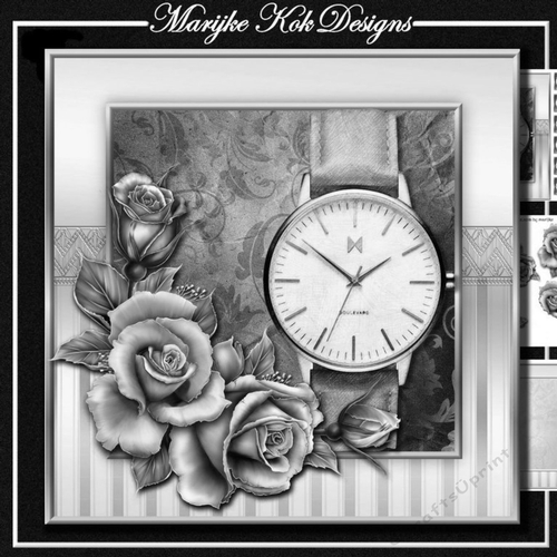 Male Card Birthday Time In Grey