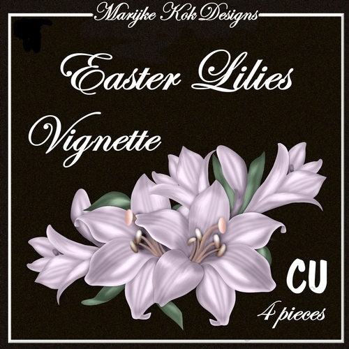 CU Designer Resources Vintage Easter Lilies