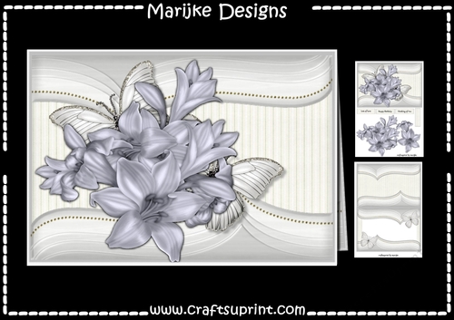 Lovely Lilies In Light  Blue Mini Kit 