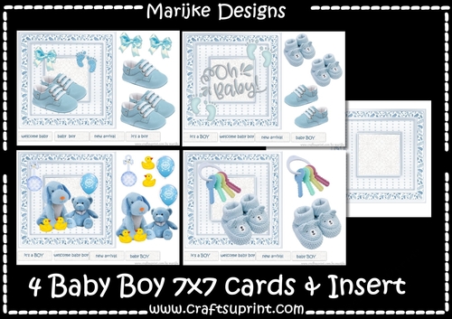 Bumperkit with 4 7x7 quick cards Baby BOY