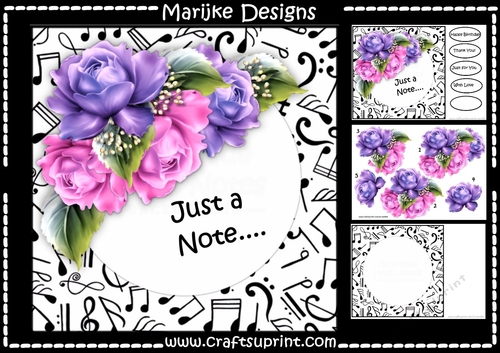 Just a Note Music & Roses Mini Kit