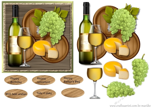 Male card Wine & Cheese