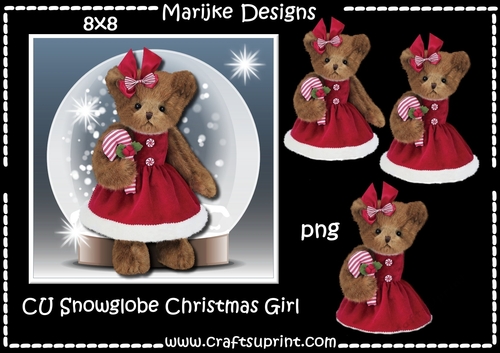 CU Snowglobe Christmas Girl
