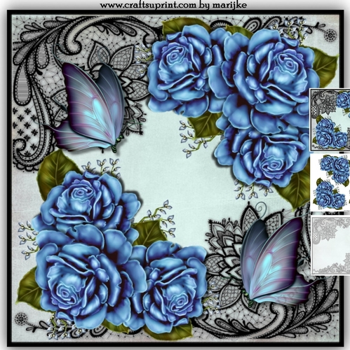 Pretty Roses & Butterflies Mini Kit