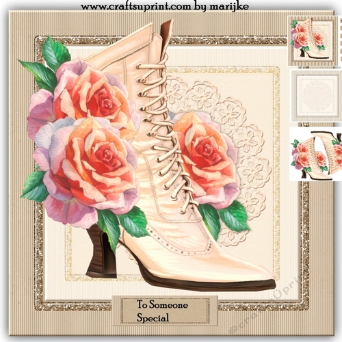  Vintage Boots & Roses Mini Kit