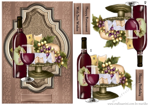 Male Card Cheese &  Wine 