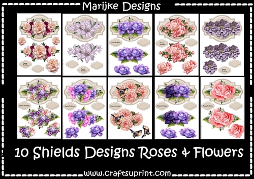 Bumperkit 10 Shields With Roses & Flowers