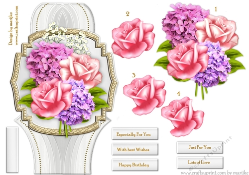 Card Topper Summer Bouquet