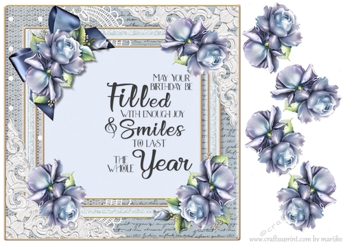 Birthday  Porcelain Roses