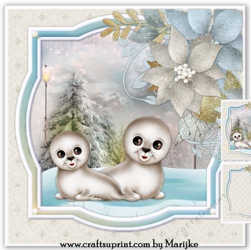 Cute Seal Babys Christmas Mini Kit