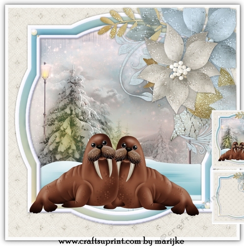 Cute  Sea Lion  Christmas Mini Kit